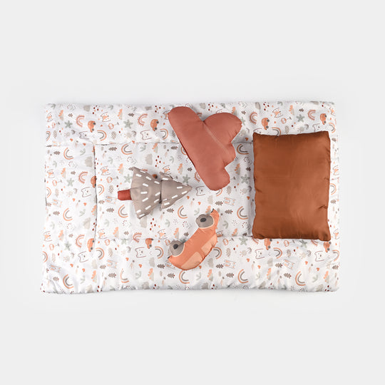 Brown Car & Scenery Cot Bedding 7Pcs