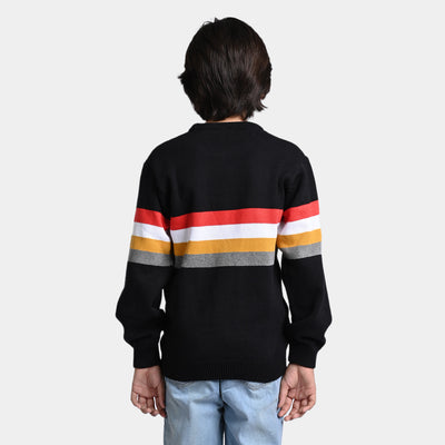 Boys Cotton Full Sleeves Sweater Striper-STRIPE