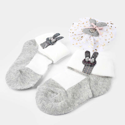 Baby Headwrap & Socks | 0-6M