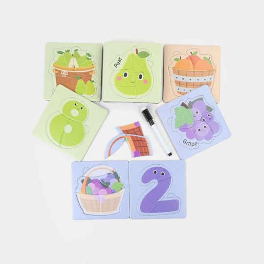 54Pcs Double Layer Cognitive Puzzle