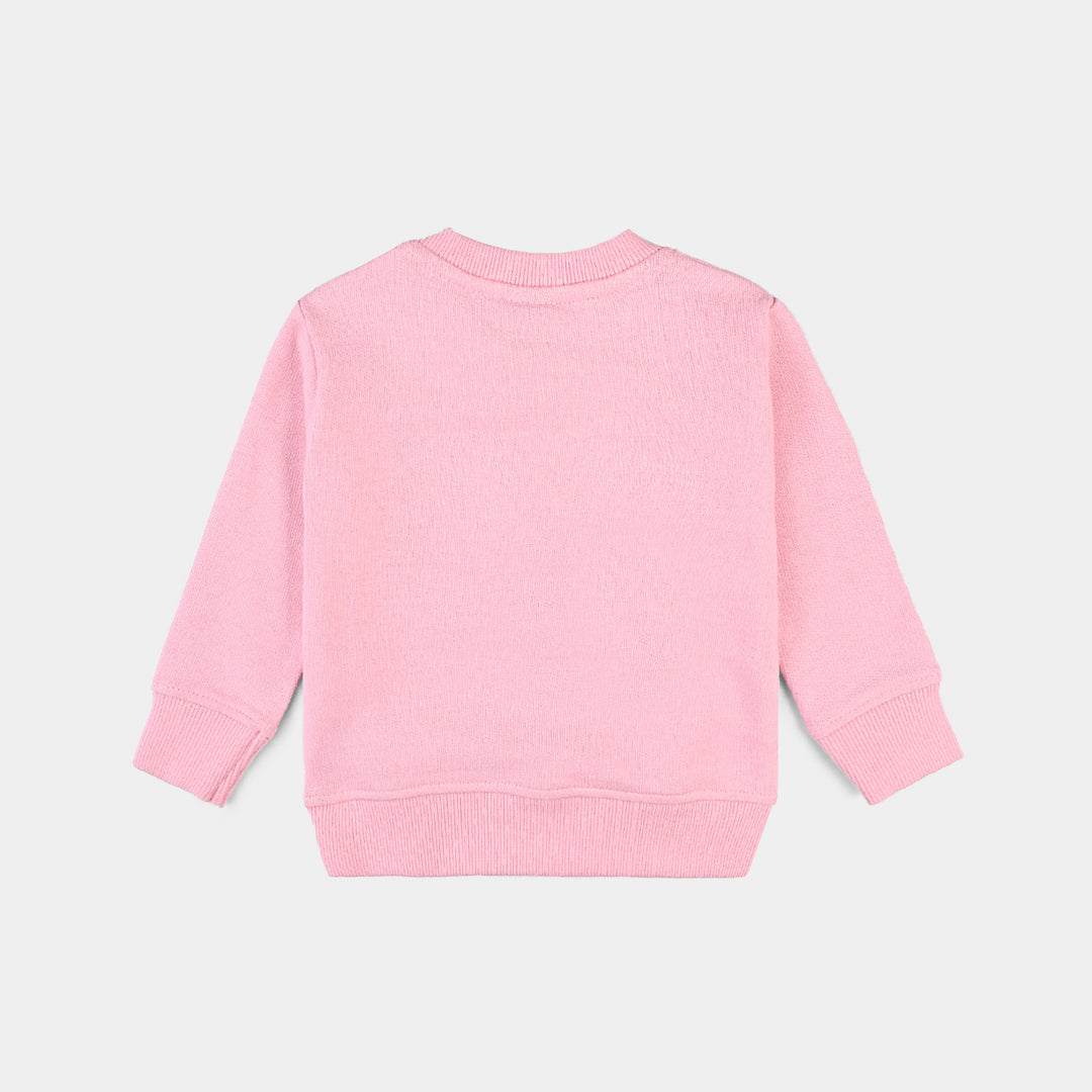 Infant Girls Cotton Terry Sweatshirt Bambi-Candy Pink