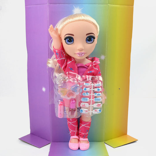 Fashion Doll Makeup Nail Polish With Light & Music