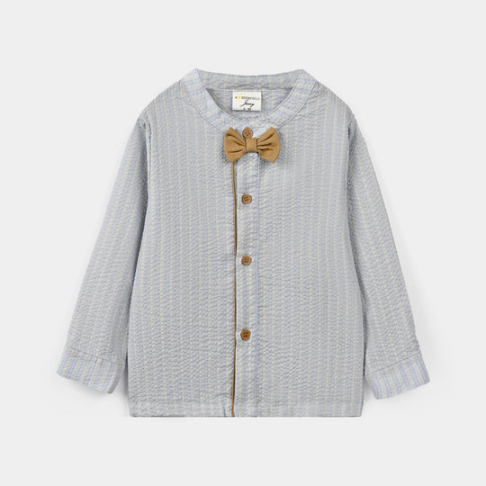 Boys Cotton Interlock Woven Suit 320 - 034- Blue.Beige