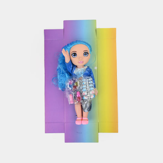 Fashion Doll Makeup Nail Polish With Light & Music
