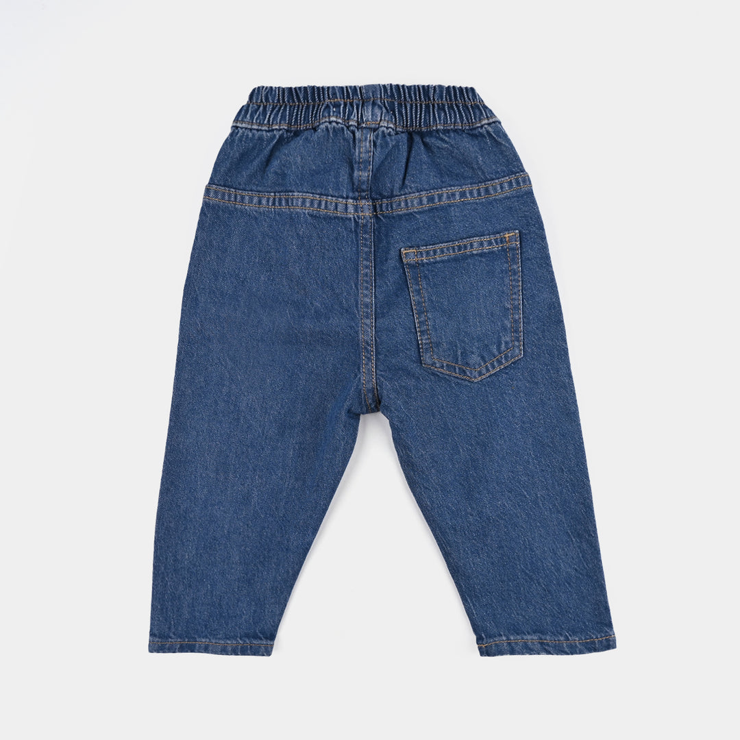 Infant Boys Denim Stretch Pant-DARK BLUE