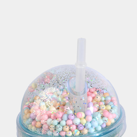Acrylic Fancy Mug with Straw|450ML
