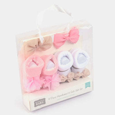 Booties & HeadBand 4Pcs Set