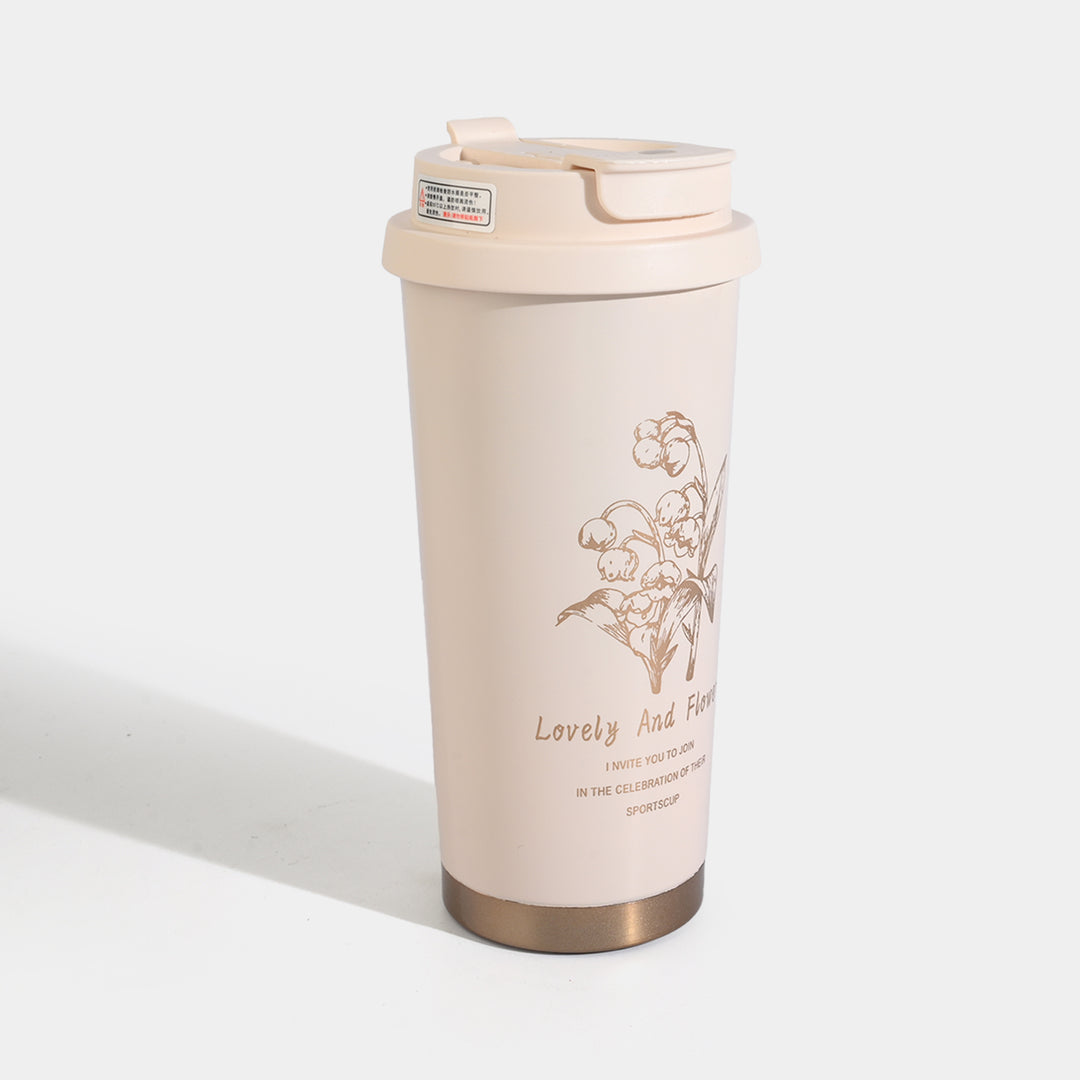 Stainless Steel Thermal Coffee Mug with Flip-Top Lid