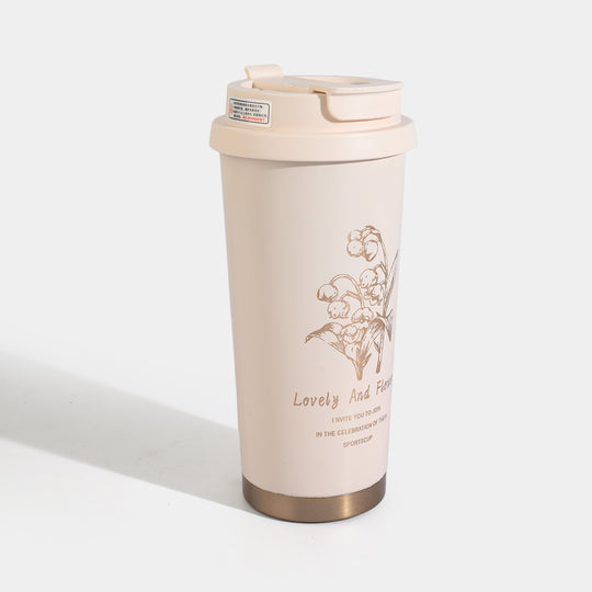Stainless Steel Thermal Coffee Mug with Flip-Top Lid