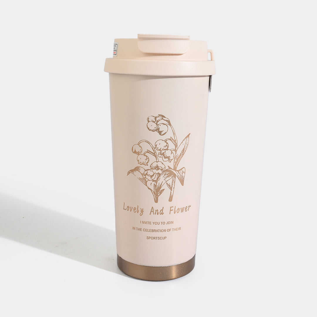 Stainless Steel Thermal Coffee Mug with Flip-Top Lid