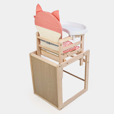 2 In 1 Wooden High Chair For Baby (MY312)