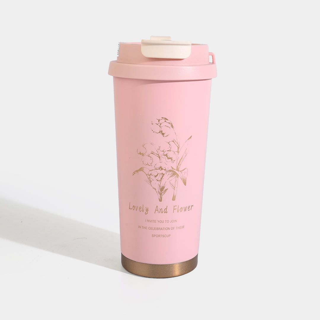Stainless Steel Thermal Coffee Mug with Flip-Top Lid