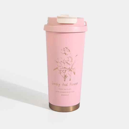 Stainless Steel Thermal Coffee Mug with Flip-Top Lid