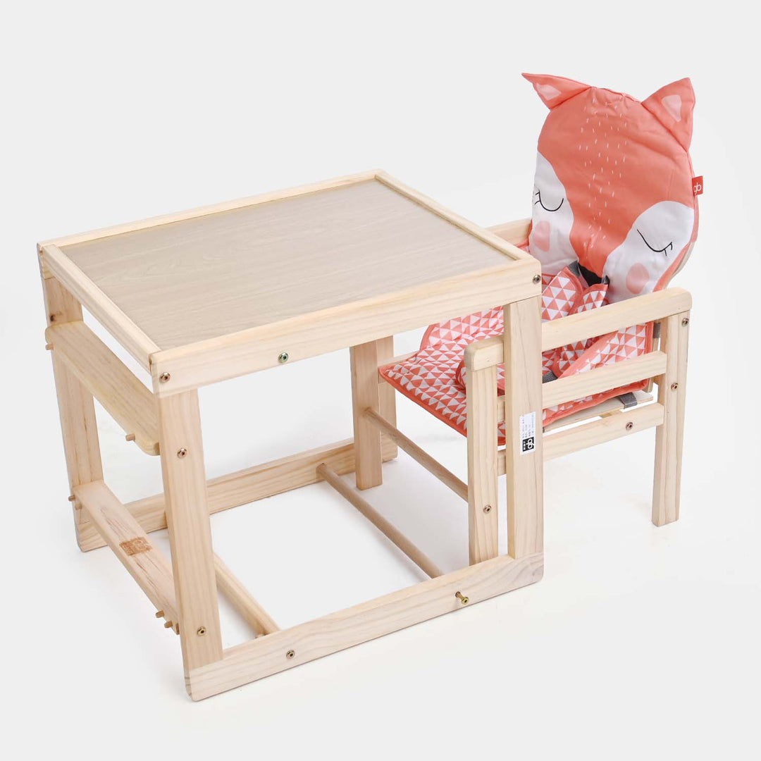 2 In 1 Wooden High Chair For Baby (MY312)