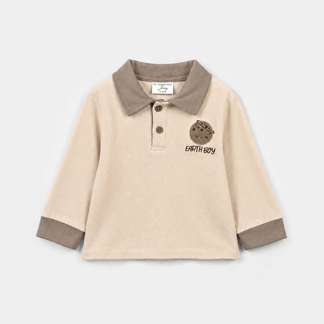Infant Boys Cotton Interlock Knitted Suit 319 - 020- Brown