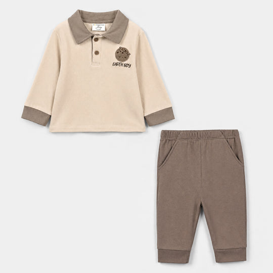 Infant Boys Cotton Interlock Knitted Suit 319 - 020- Brown
