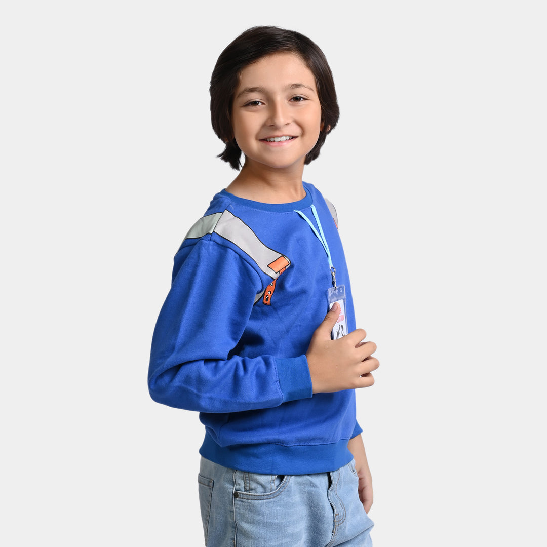 Boys Fleece Sweatshirt Trekker-D.Blue