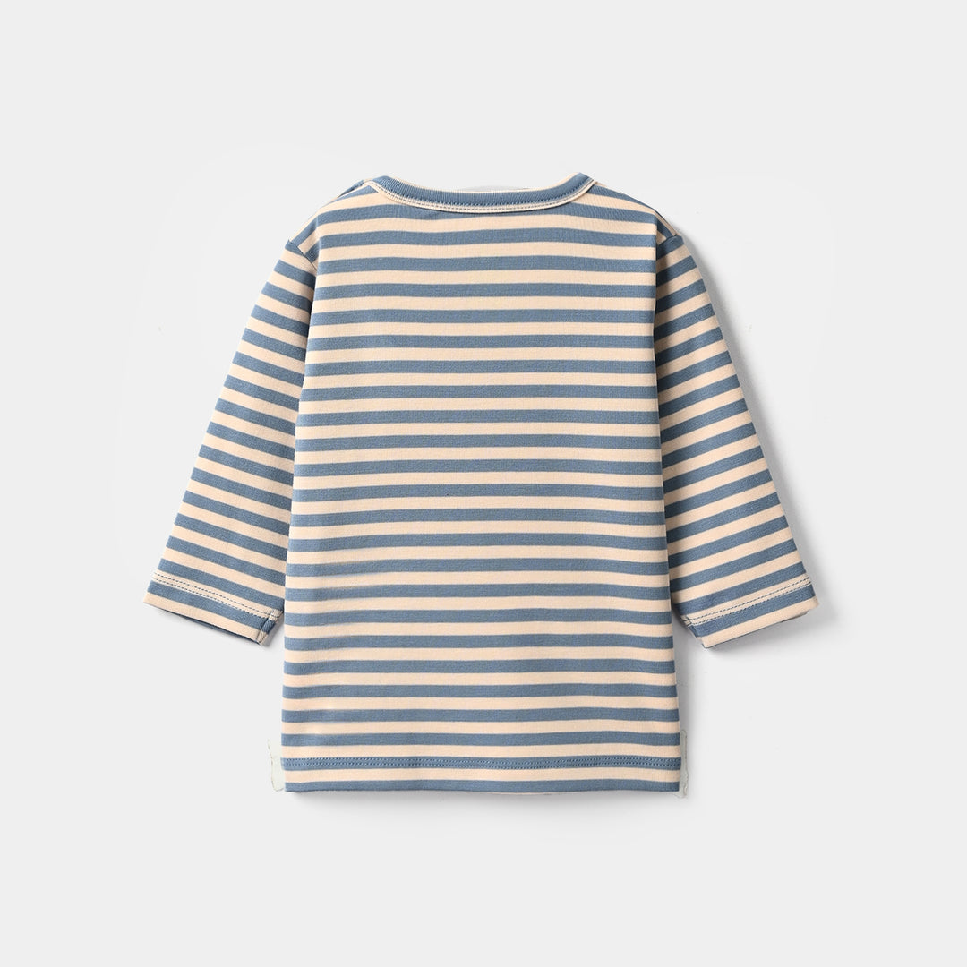 Infant Boys Yarn Dyed T-Shirt Penguin-Blue