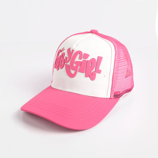 Girls Mix taffeta Cap-Baby Girl-Pnk.White