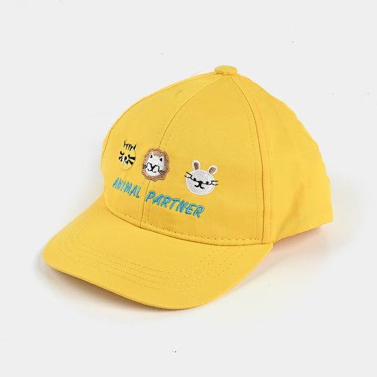 Boys Cap/Hat Animals | Yellow