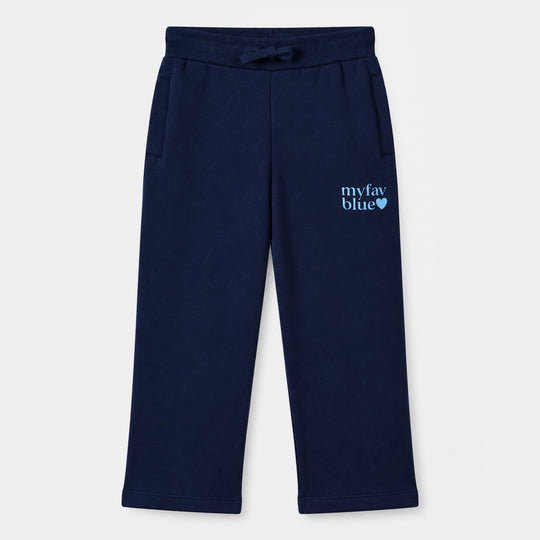 Girls Fleece Pyjama Fav Blue-NAVY