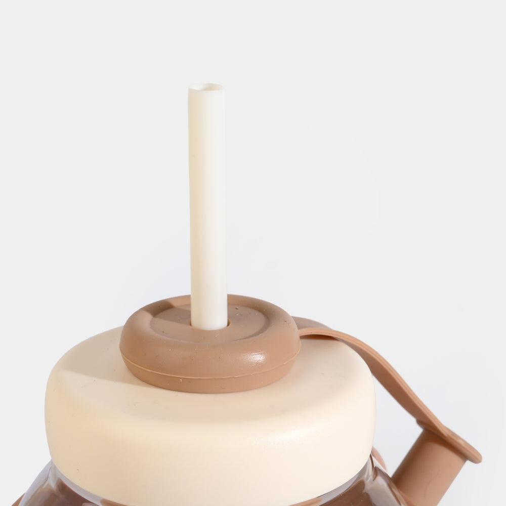 Ice Cream Mug with Side Handle and Built-In Straw