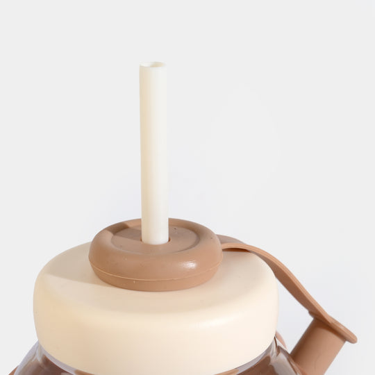 Ice Cream Mug with Side Handle and Built-In Straw