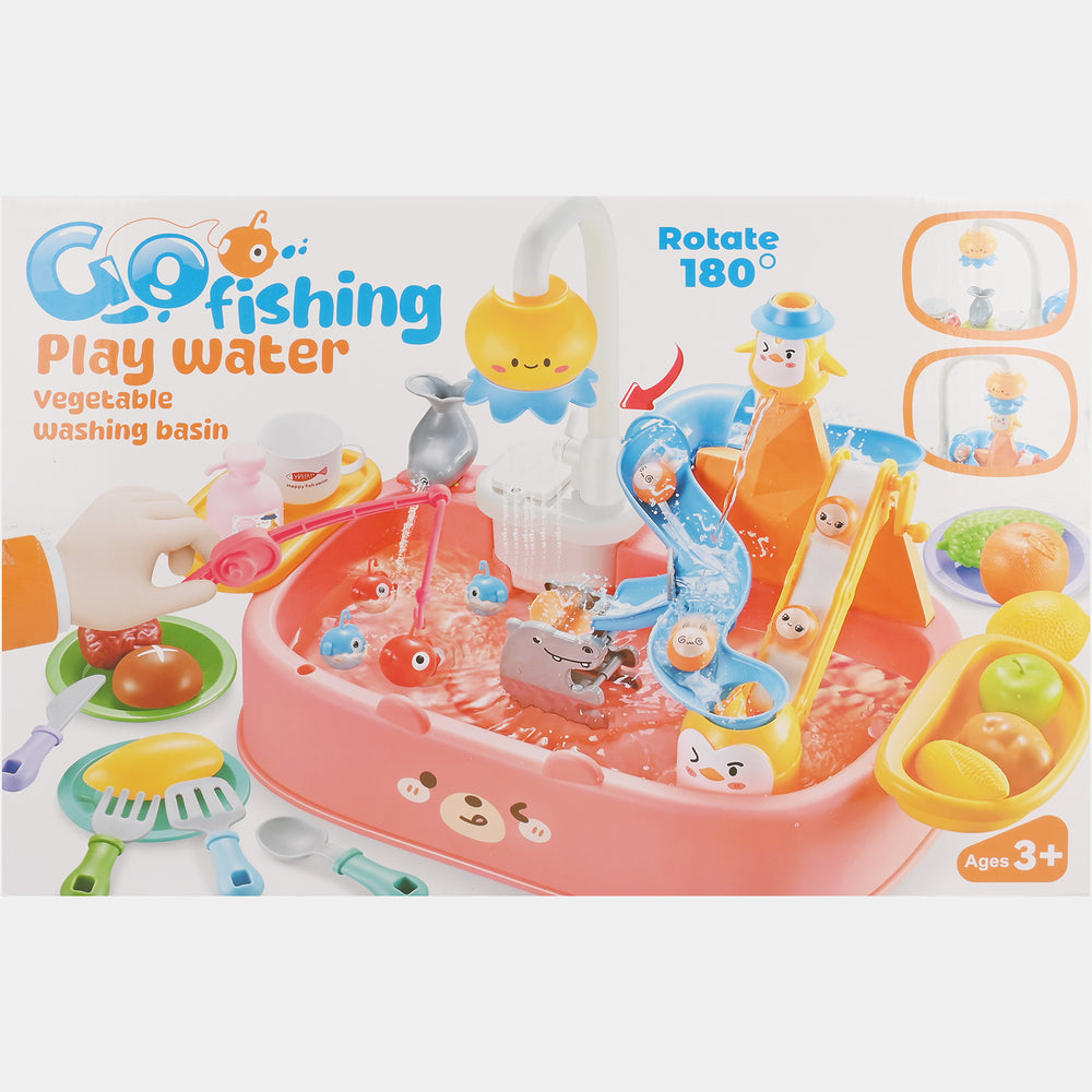 Go Fishing Play Water – Vegetable Washing Basin Playset