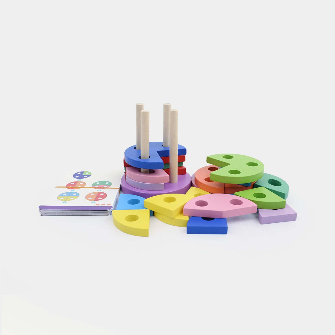 Wooden Fractional Circle Stacking Toy