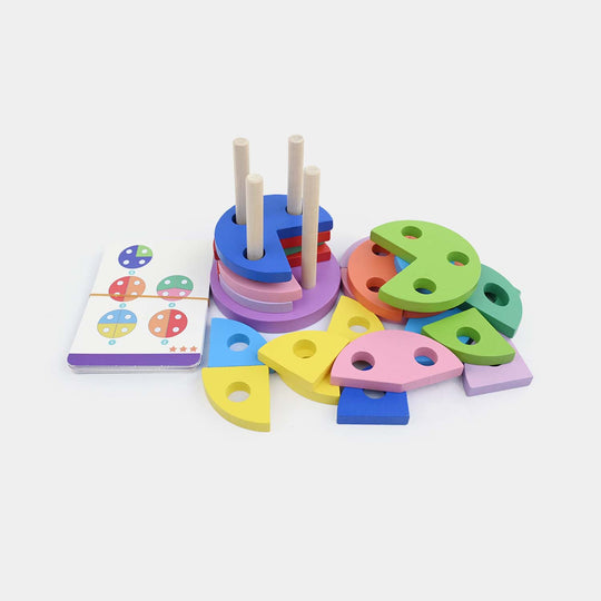 Wooden Fractional Circle Stacking Toy