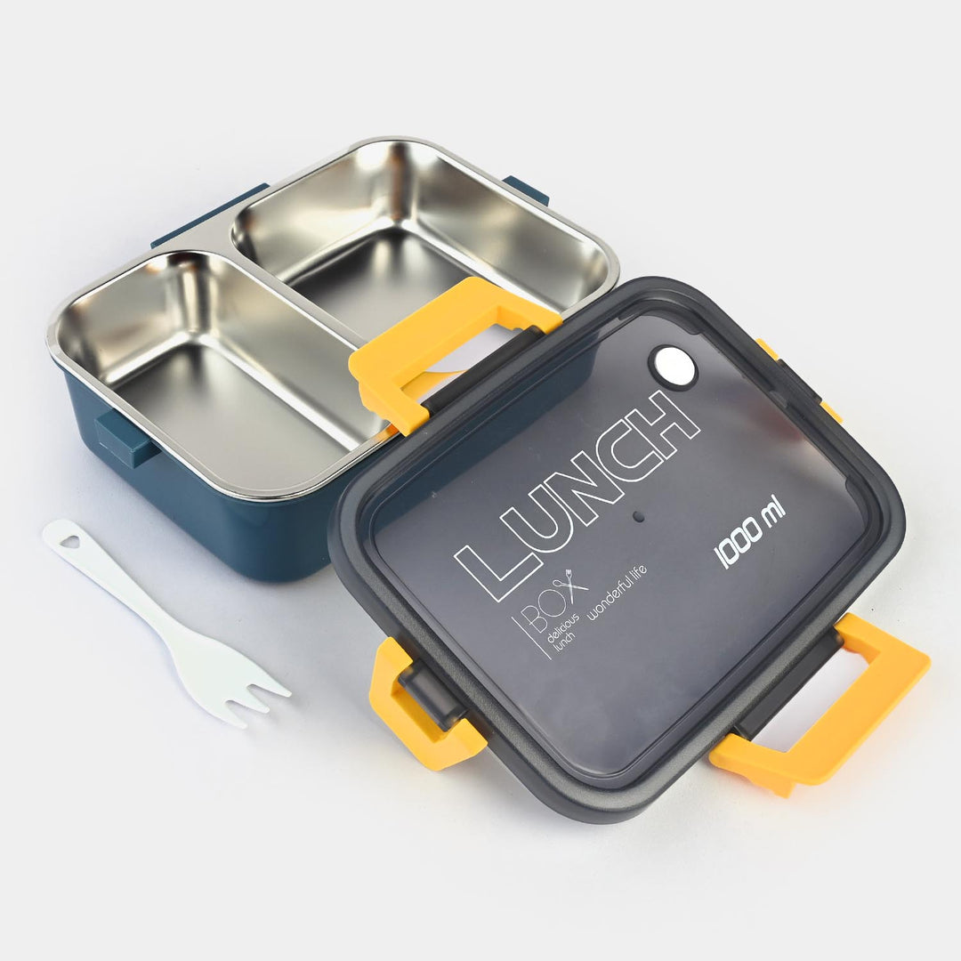 Stainless Steel Insulated Lunch Box 2-Compartment Design with Fork