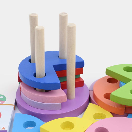 Wooden Fractional Circle Stacking Toy