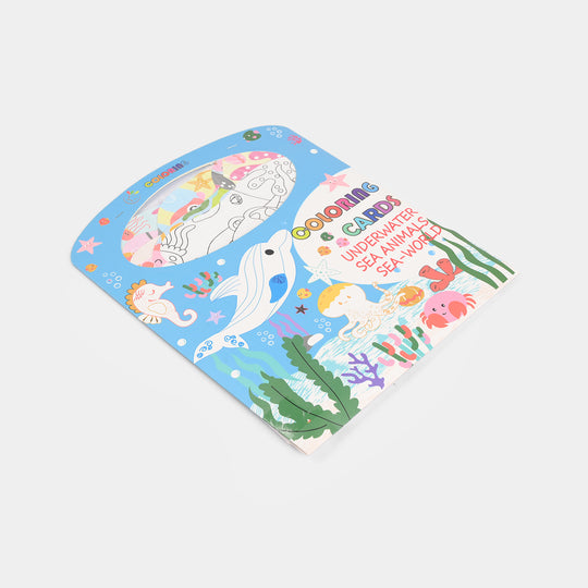 Underwater Sea Animals Coloring Cards