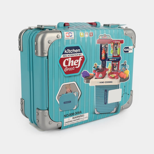 Kitchen Play Set Chef Great 3-in-1 Carrying Case
