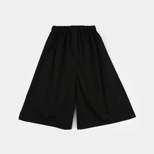 Infant Girls Cotton Embroidered 2-Piece Set (Juuhar) - Black