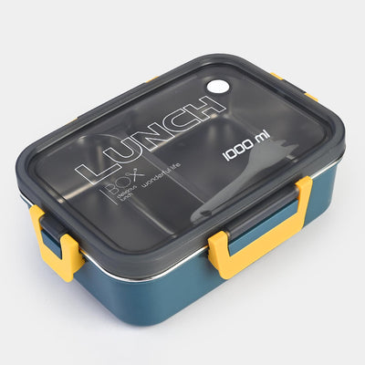 Stainless Steel Insulated Lunch Box 2-Compartment Design with Fork