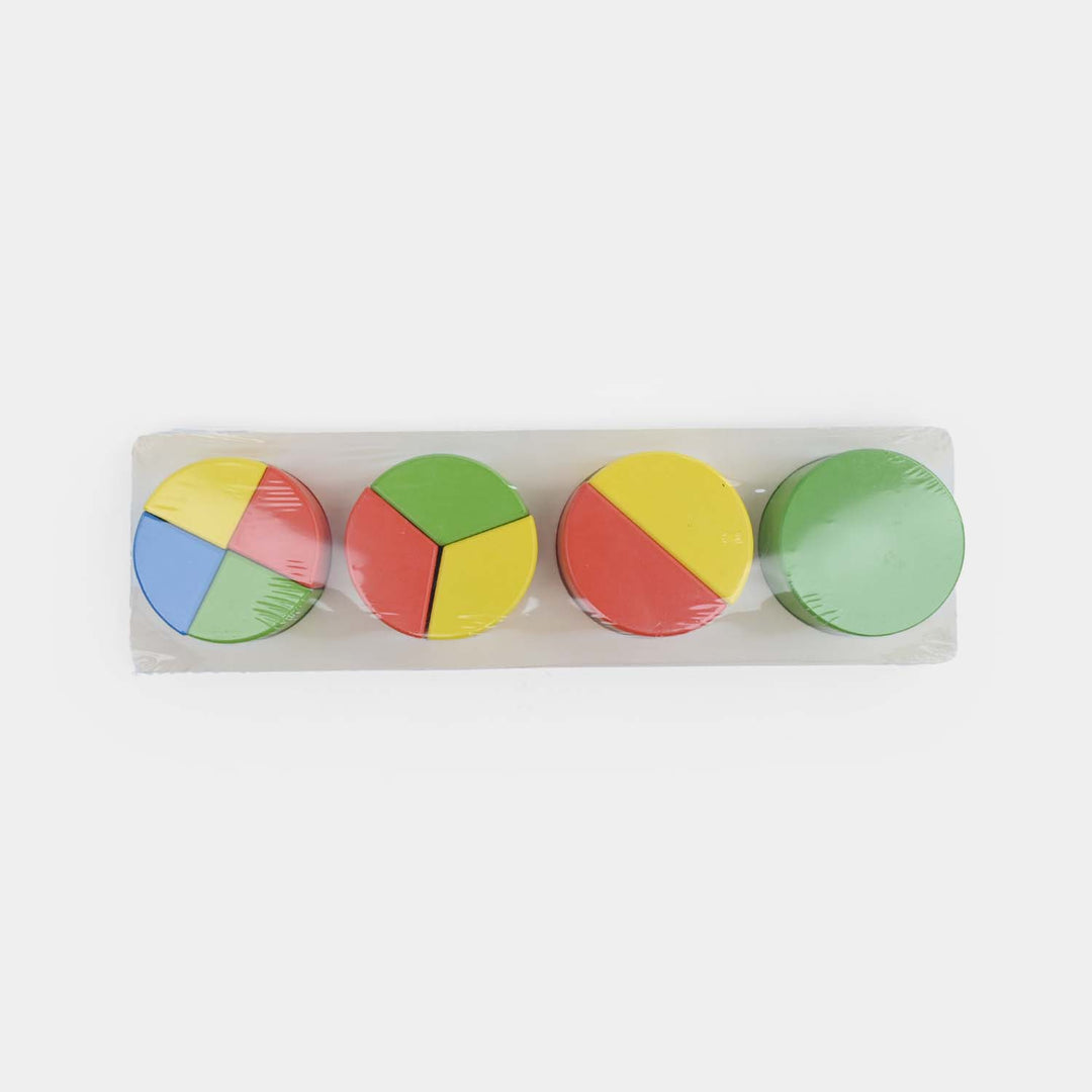 Wooden Fractional Circle Sorting & Stacking Puzzle