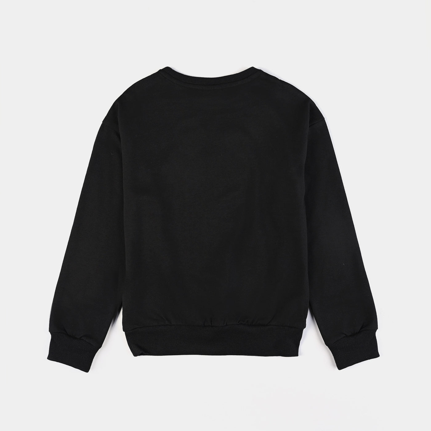 Boys Cotton Terry Sweatshirt-BLACK