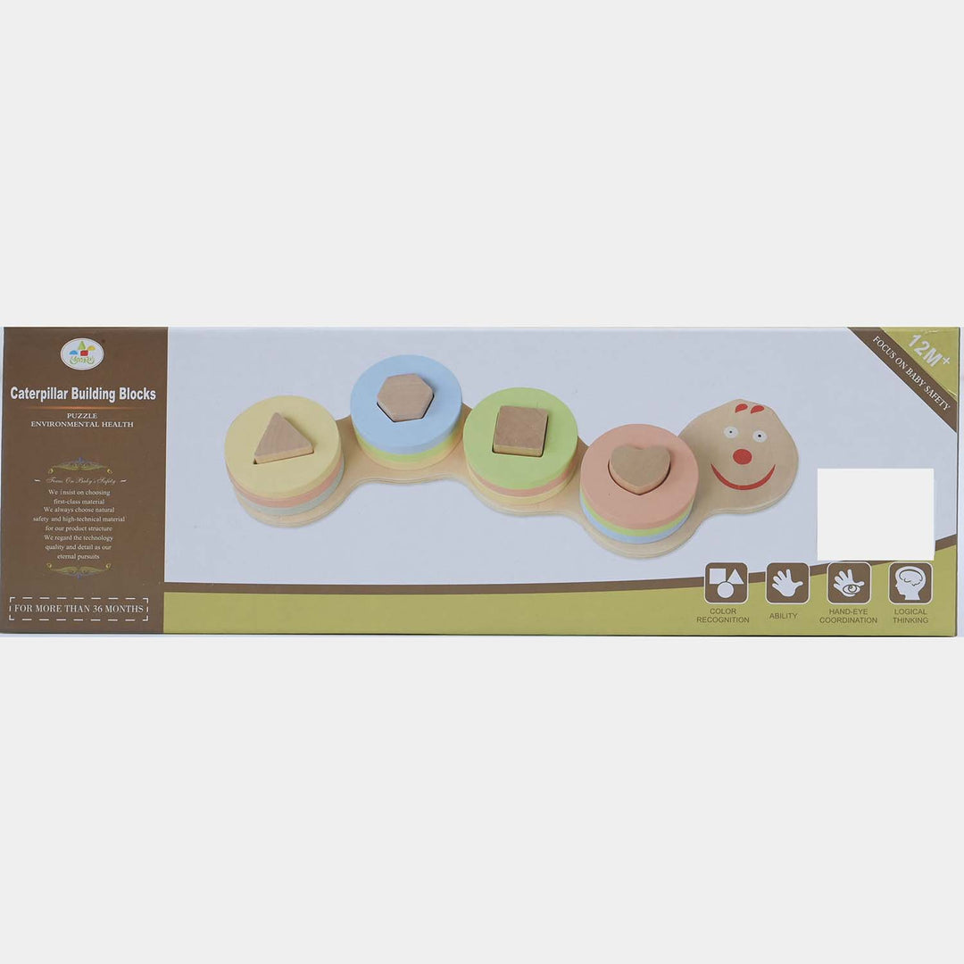Caterpillar Building Blocks / Wooden Shape Sorting Stacker