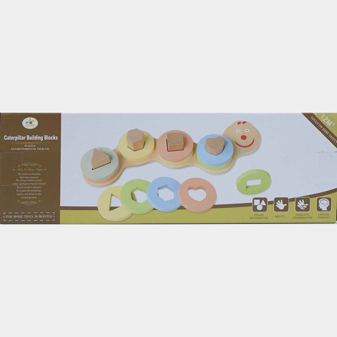 Caterpillar Building Blocks / Wooden Shape Sorting Stacker