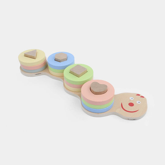 Caterpillar Building Blocks / Wooden Shape Sorting Stacker