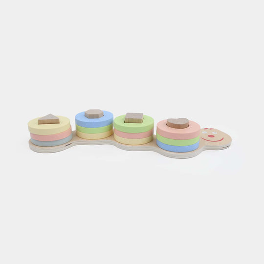Caterpillar Building Blocks / Wooden Shape Sorting Stacker