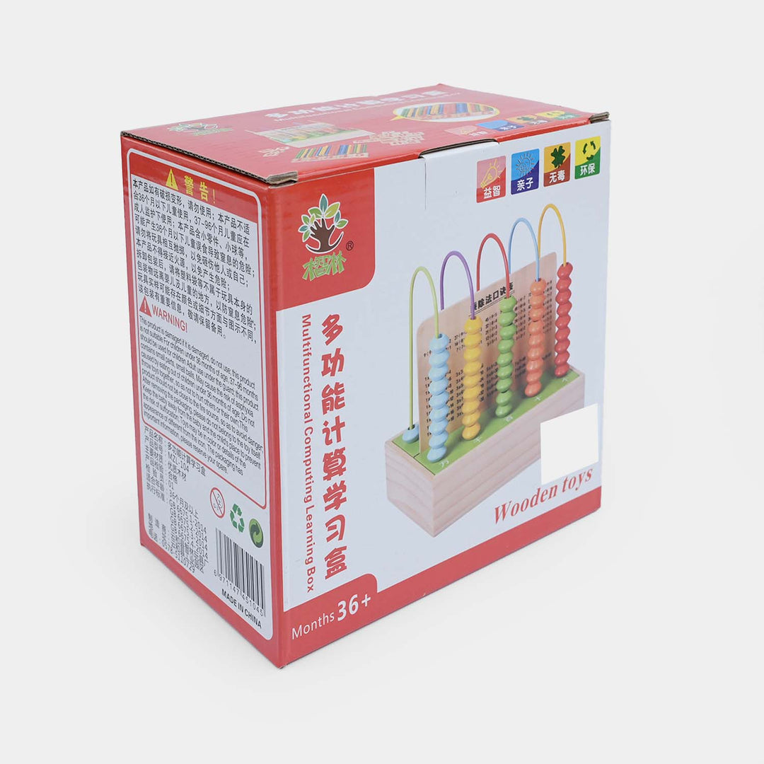 Wooden Calculation 5-Rank Wooden Abacus Set