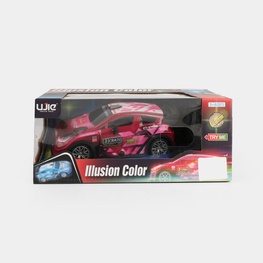 Illusion Color RC Racing Car with LED Lights