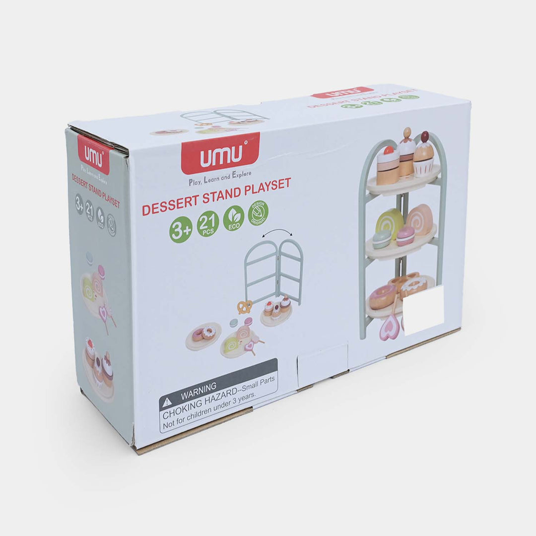 Wooden Dessert Stand Playset