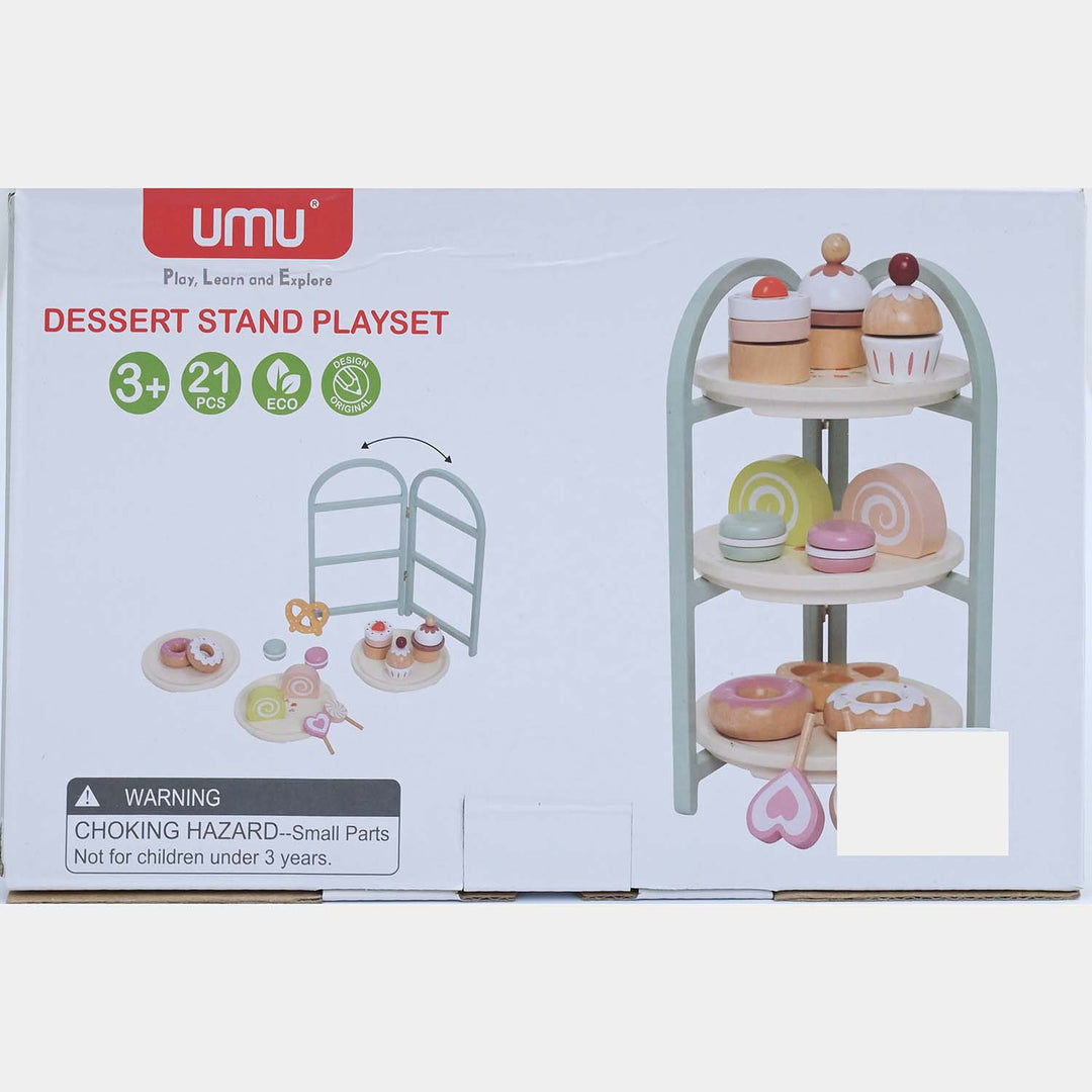 Wooden Dessert Stand Playset