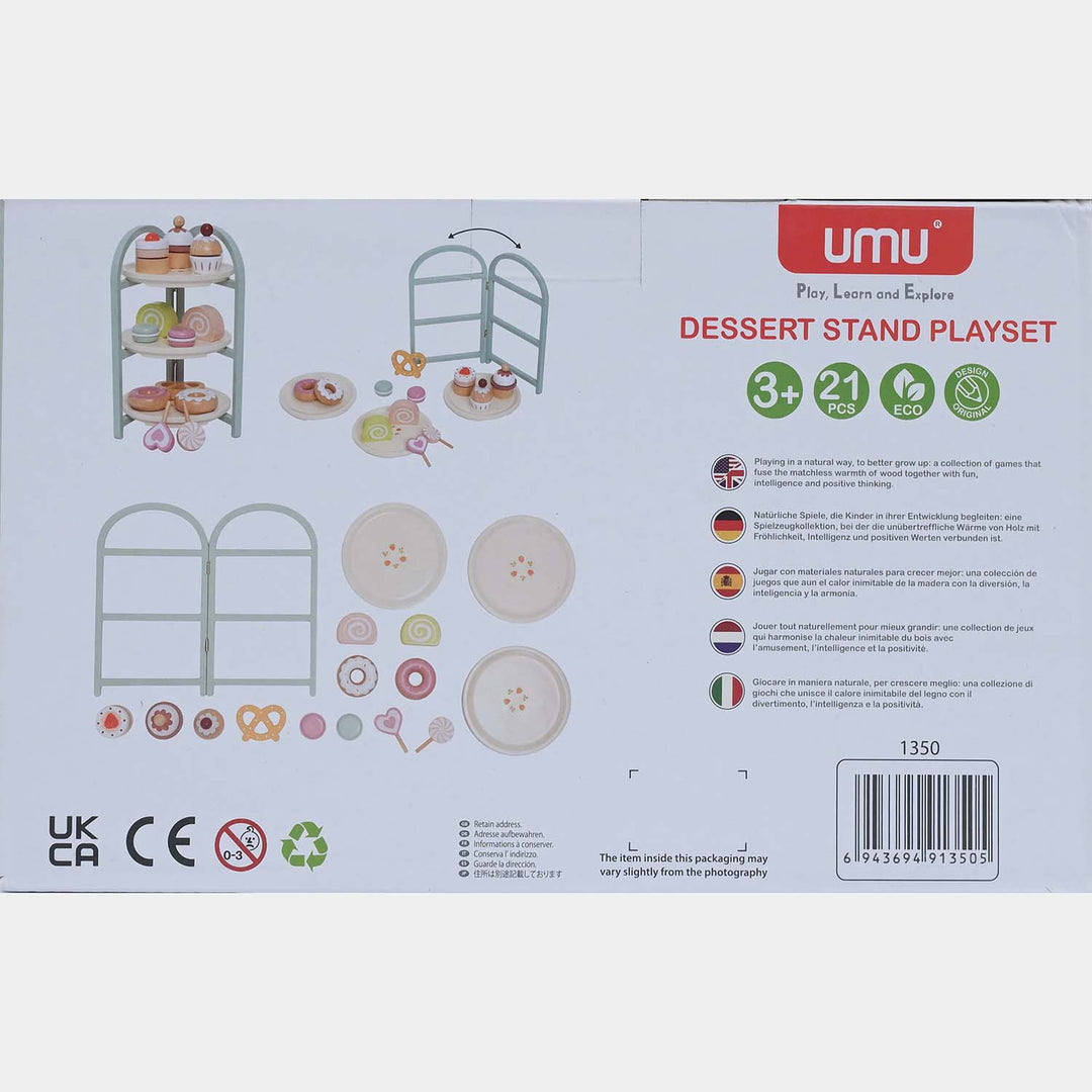 Wooden Dessert Stand Playset