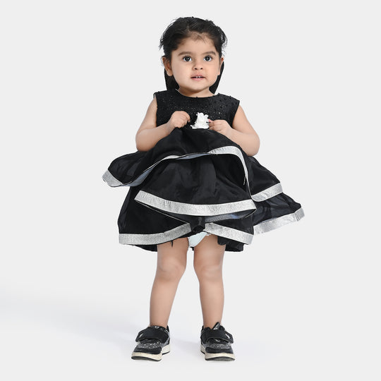 Infant Girl Fancy Frock Classy-BLACK