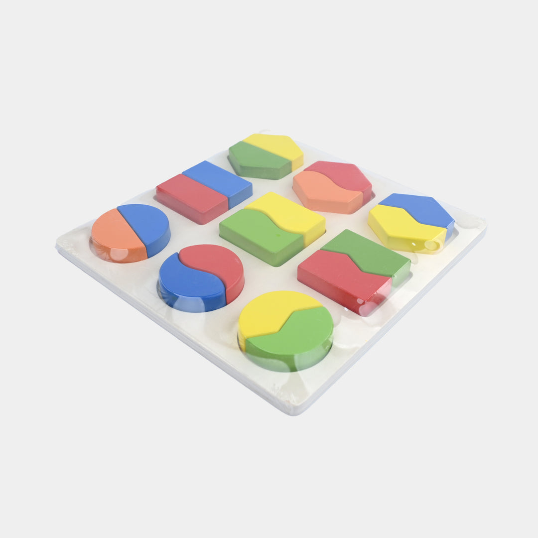 Wooden 2-Piece Fractional Shape Matching Puzzle