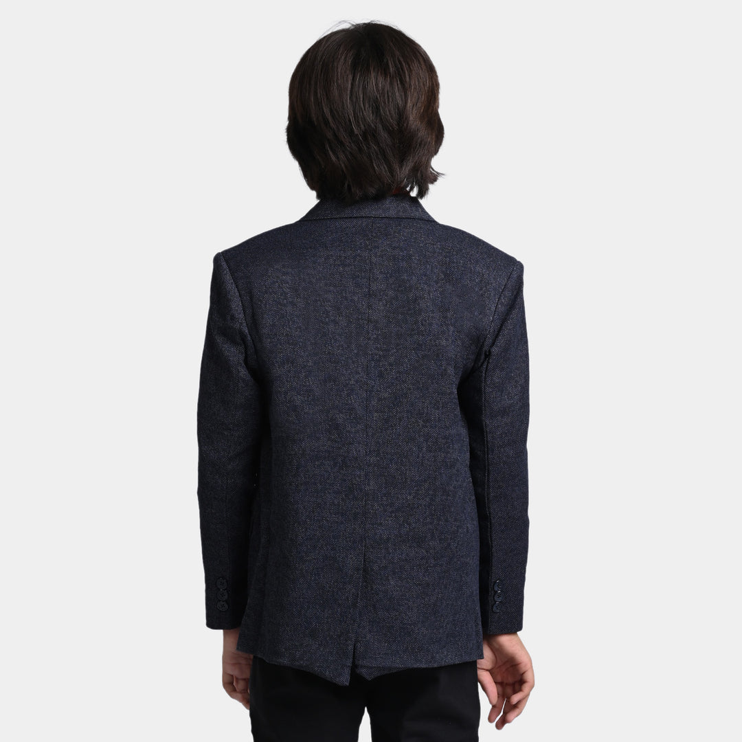 Boys Wool Blazer - Dark Navy